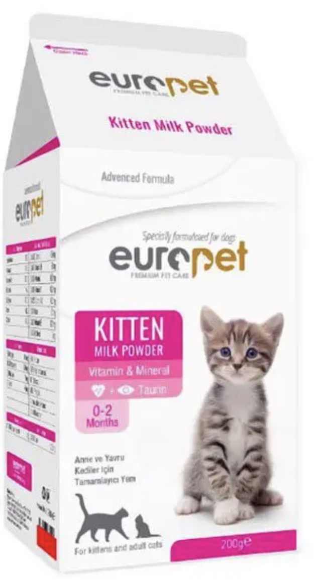 شیر خشک گربه یوروپت Europet kitten milk powder وزن 200 گرم
