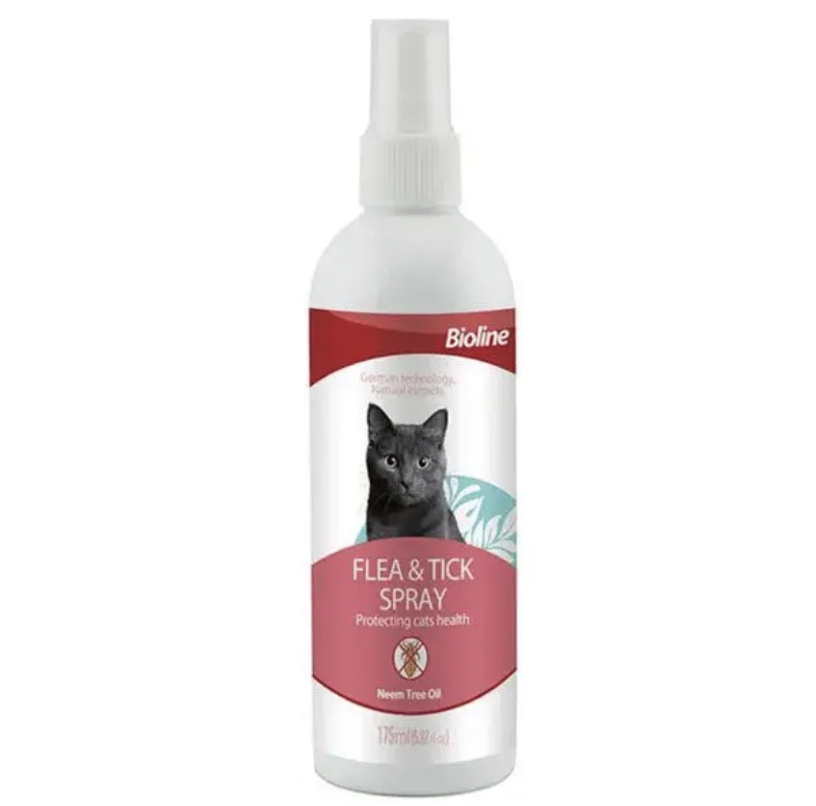 اسپری ضد کک و کنه بایولاین مخصوص گربه Bioline flea & tick spray حجم 175 میلی لیتر
