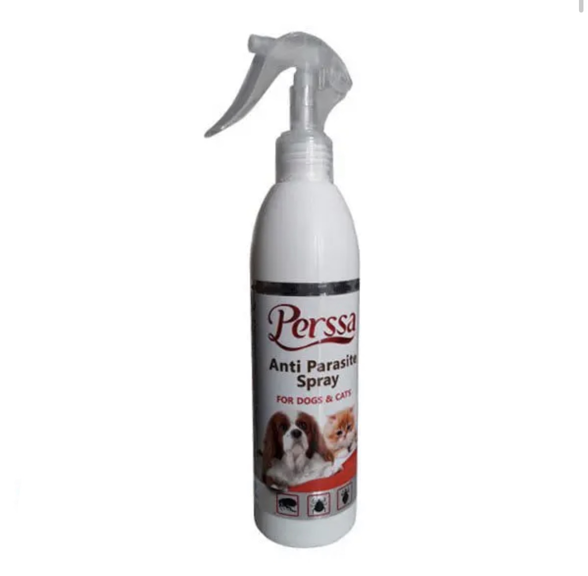 اسپری ضد انگل مخصوص سگ و گربه پرسا Perssa anti parasite spray for dogs & cats حجم 300 میلی لیتر