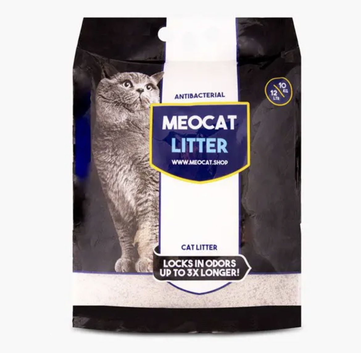 خاک گربه گرانول سوپرکلامپ کربن میوکت meocat litter وزن 10 کیلوگرم