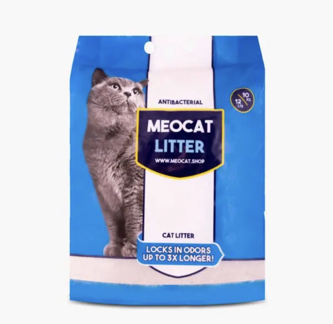 خاک گربه گرانول سوپرکلامپ ساده میوکت meocat litter وزن 10 کیلوگرم