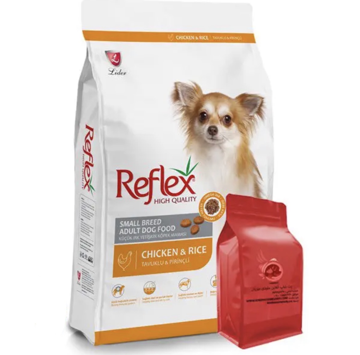 غذای خشک سگ بالغ نژاد کوچک رفلکس طعم مرغ و برنج Reflex small breed adult dog with chicken & rice (فله ای)