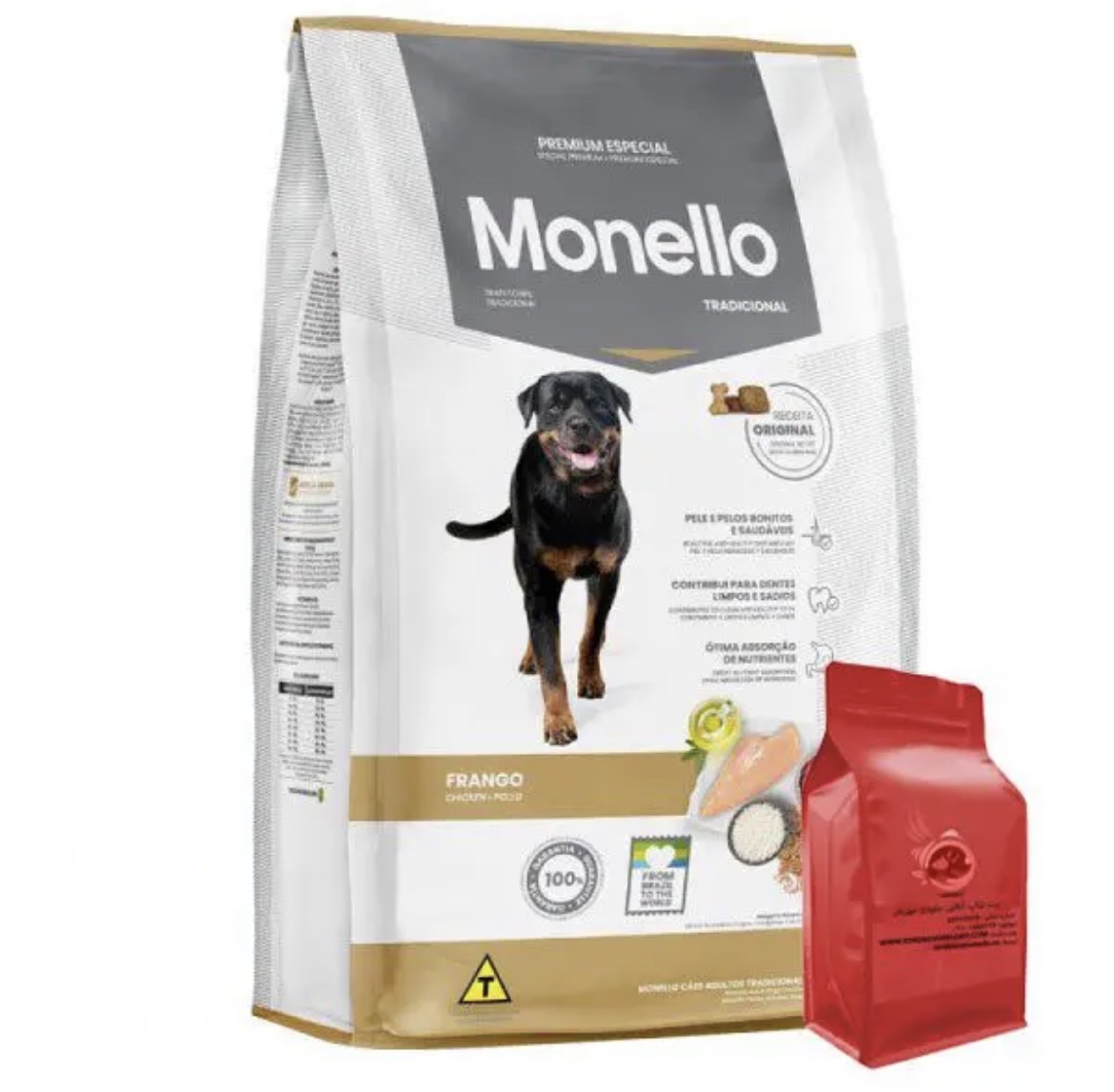 غذای خشک سگ بالغ تردیشنال مونلو با طعم مرغ و برنج Monello adult dogs traditional chicken وزن 1 کیلوگرم (فله ای)